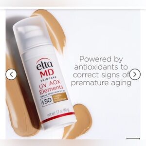 ELTA MD SKINCARE UV AOX ELEMENTS 
BROAD SPECTRUM SPF50 
TINTED FACE SUNSCREEN